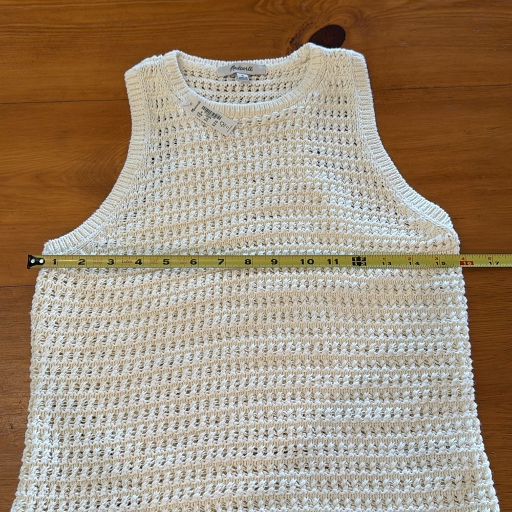 Cream Crochet Knit Tank NWT - Picture 13 of 13